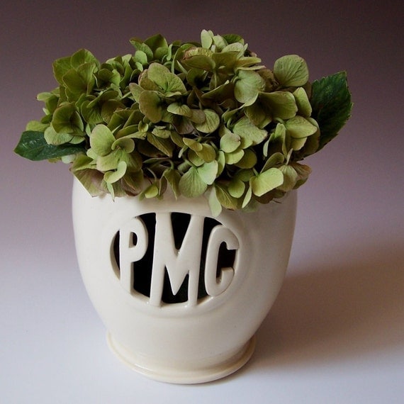 INFO ON ..... Personalized Monogram Gift - Vase for Individuals or Couples