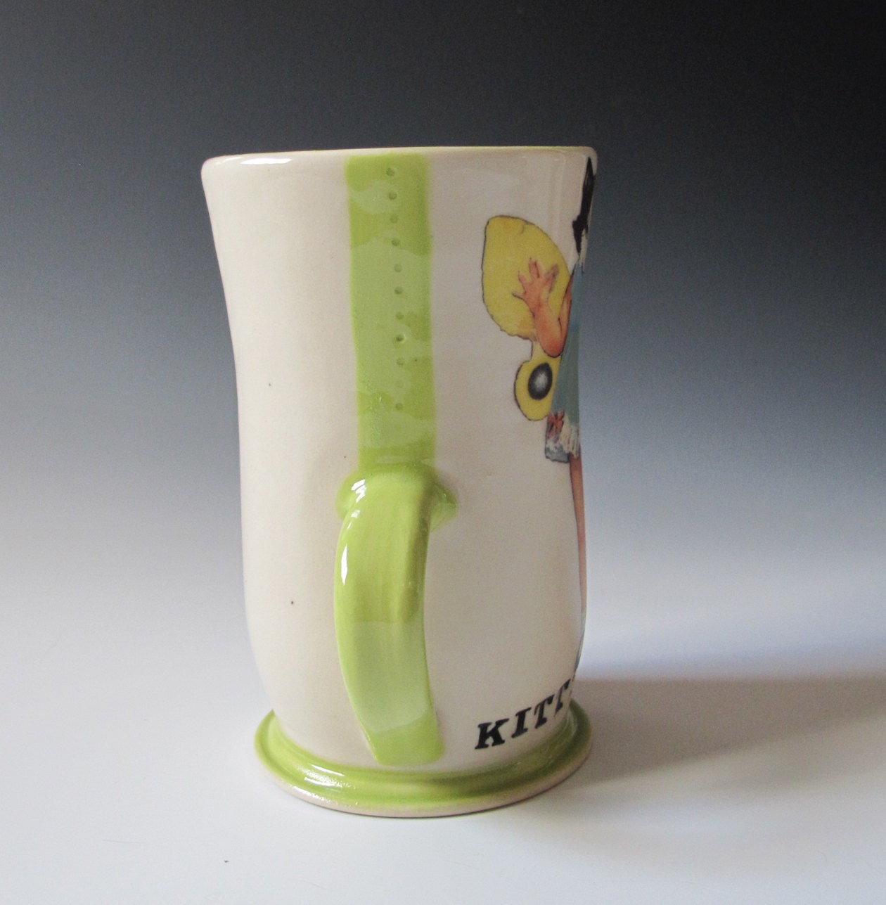 Kitty Girl Cup - Hand thrown Mug