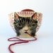 Gray Tabby Cat Yarn Bowl - Knitting bowl