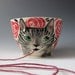 Yarn Bowl - Knitty Kitty - Made to Order Cat Yarn Bowl
