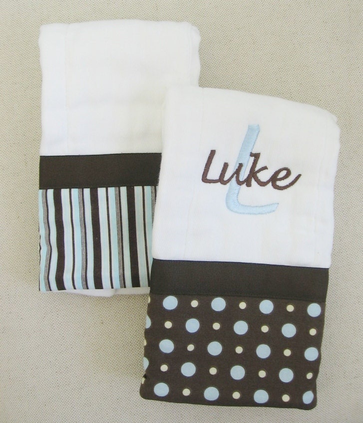 Personalized Baby Burp Cloth - Personalized Baby Gift