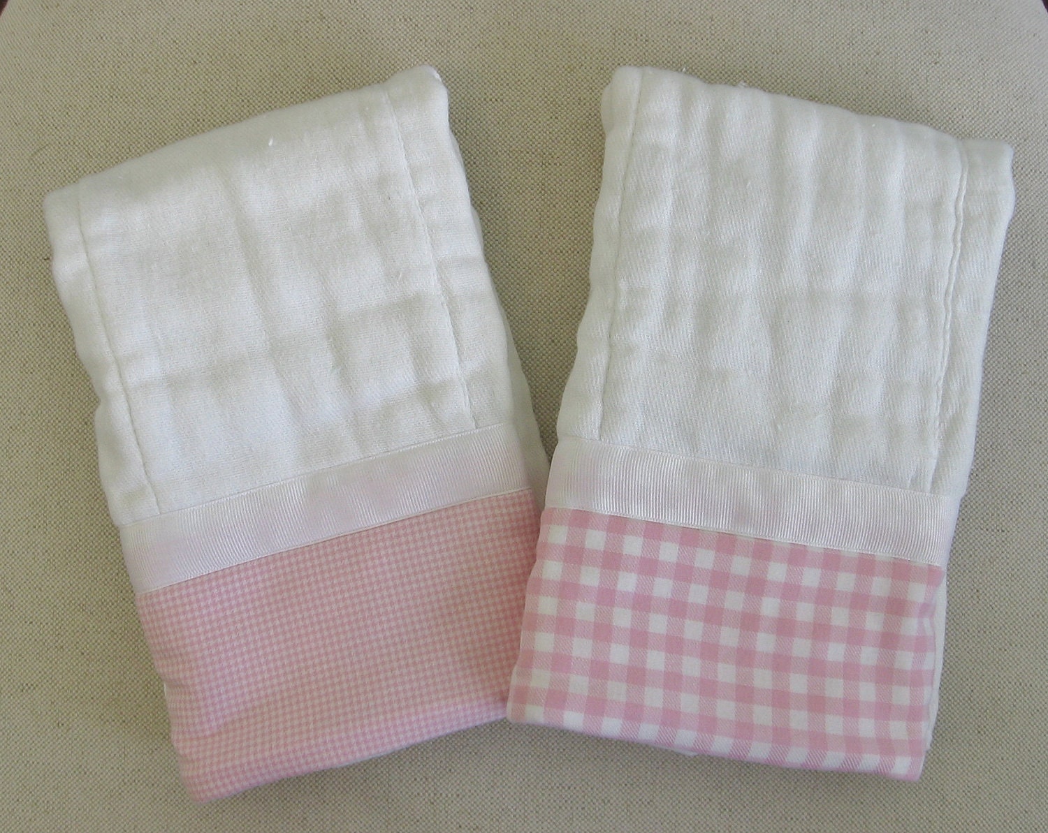 Personalized Burp Cloths Pink or Blue - Perfect Baby Shower Gift