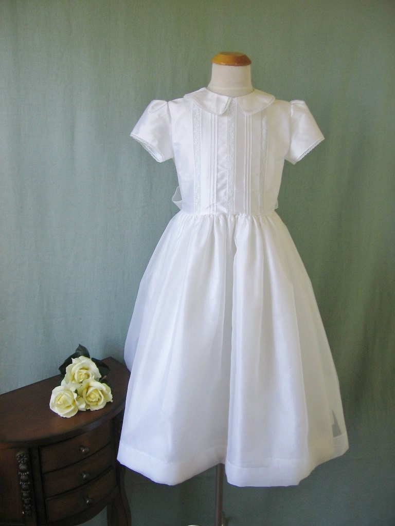 Silk Organza Girls First Communion Dress - Kathleen