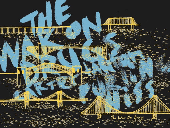 The War On Drugs with Purling Hiss concert poster