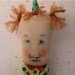 art doll clown ooak- weird Max the- hand painted doll- carnival- circus- euc- - odd doll