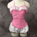 1950s Bathing suit one piece pink Polka dot Bloomer Cotton playsuit Catalina Styled for the Stars of Hollywood