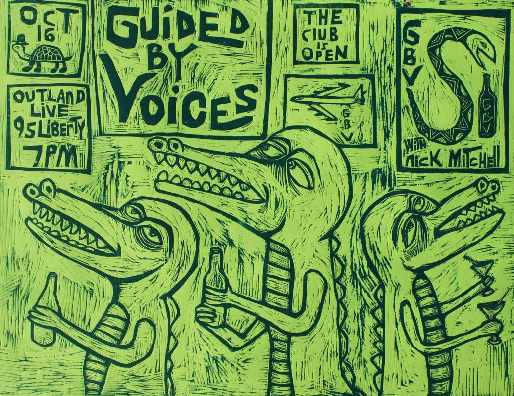 Guided by Voices  Gig Poster at Outland Live Columbus Oct 16 2010