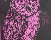 Owl Woodcut  from the 366 Project January 30,2012