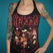 Slipknot metal halter top made from a salvaged shirt Extra Large