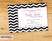 Chevron - Bachelorette Party Invitation -  Digital File or Printed
