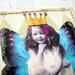 Little Summer Fairy Princess Original Mixed Media Collage ACEO - Artist Cards Editions and Originals - She Likes This Time of Year