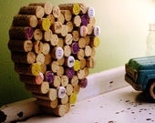 Wine Corkboard - Heart the BEES - Upcycled by Uncorked - Save the Bees