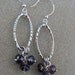 Purple sterling silver earrings