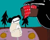 Picnic with the Crow - PRINT