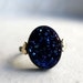 Blue Drusy with Hearts Ring by Rachel Pfeffer
