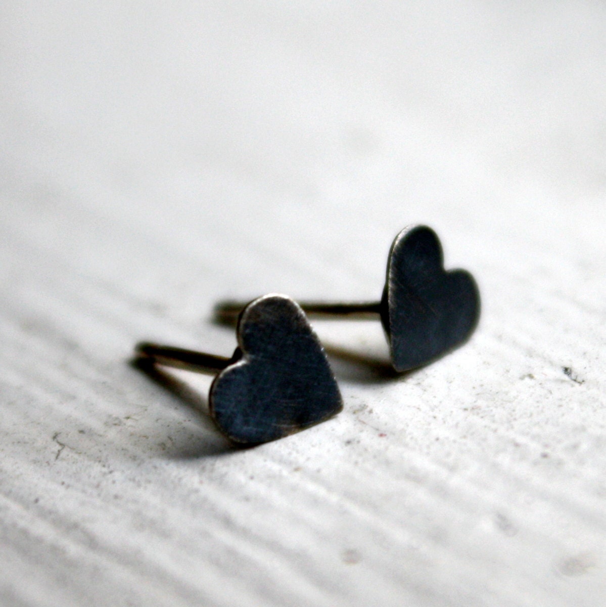 Oxidized Stormy Heart Studs
