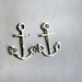 Oversized Sterling Silver Anchor Studs