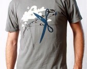 SNIP Men's T-shirt on Concrete - Scissors Tshirt S M L XL 2X 3X