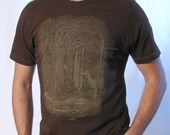 Tangled Forest T-shirt on Espresso Brown - Men's XS S M L XL 2XL 3XL