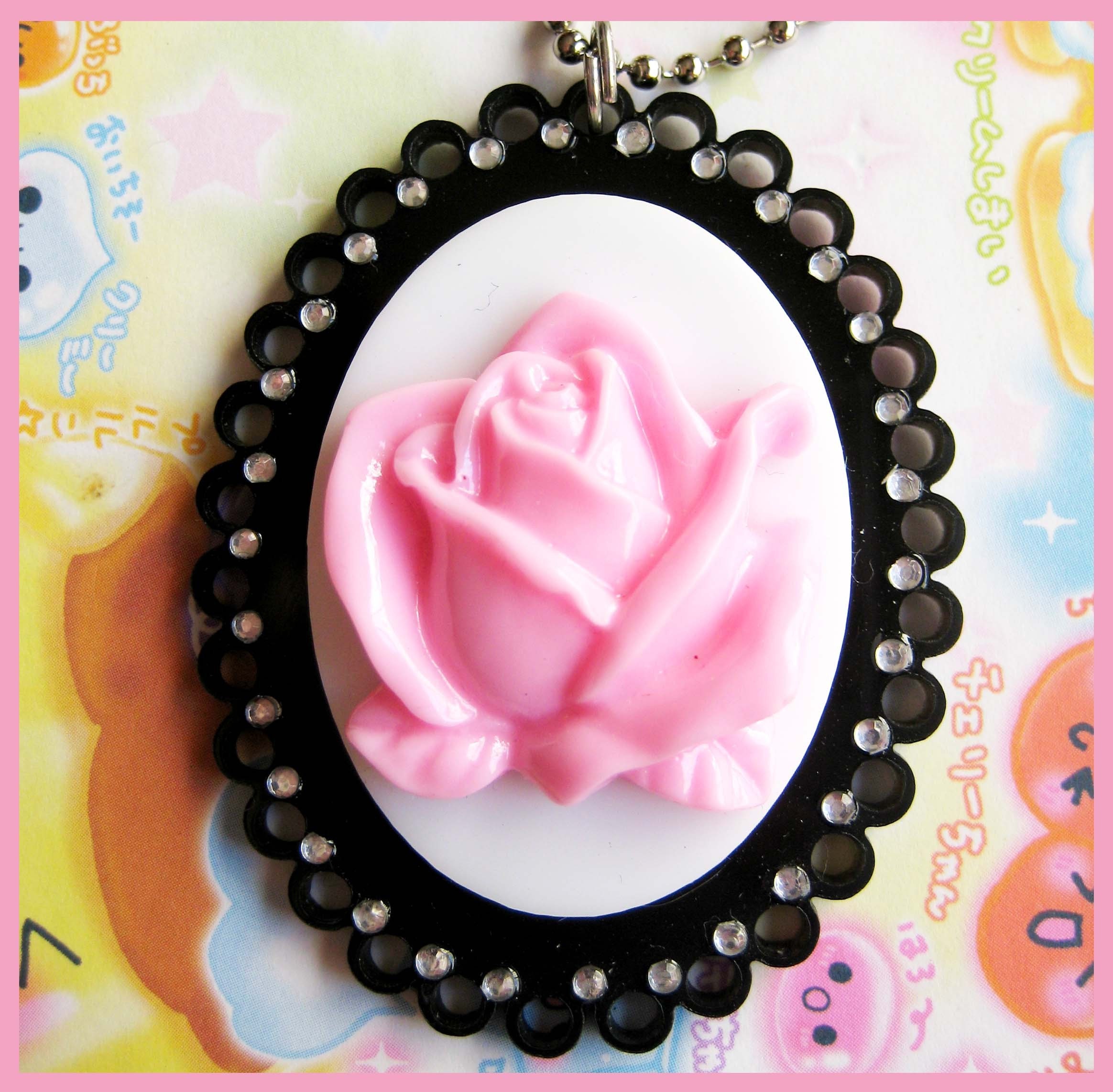 HUGE Rose Acrylic Necklace