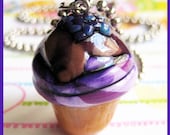 Blueberry Cupcake Necklace