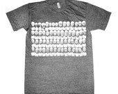 Mens TriBlend Heather Gray Tshirt feat. Phrenology print in White
