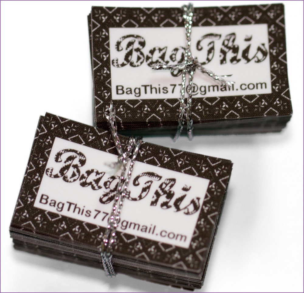 100 Personalized iron on cotton labels textile tags clothing labels fabric labels PRE-CUT