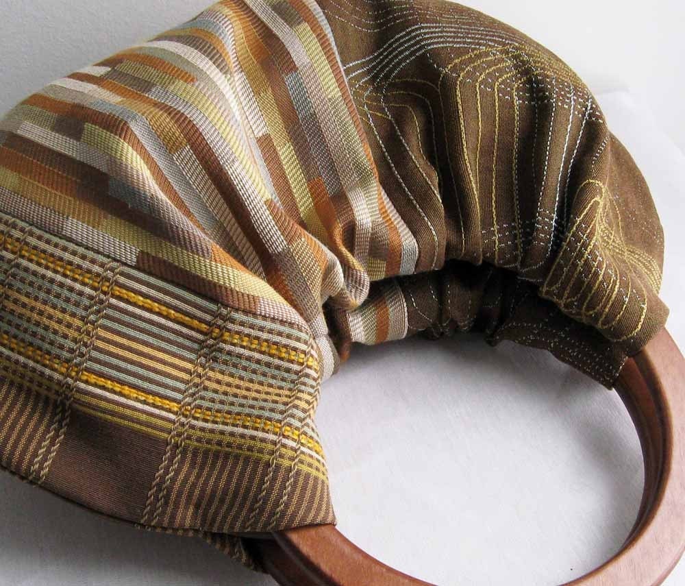 Steel Town Purse - Handbag with Wood Handles