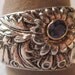 Blue Sapphire ... Sterling Silver and 14 kt Gold ... Size 9 ...