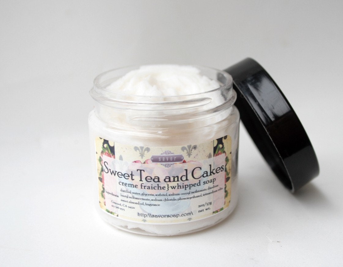 Sweet Tea and Cakes 2 oz Mini Creme Fraiche Whipped Soap VEGAN