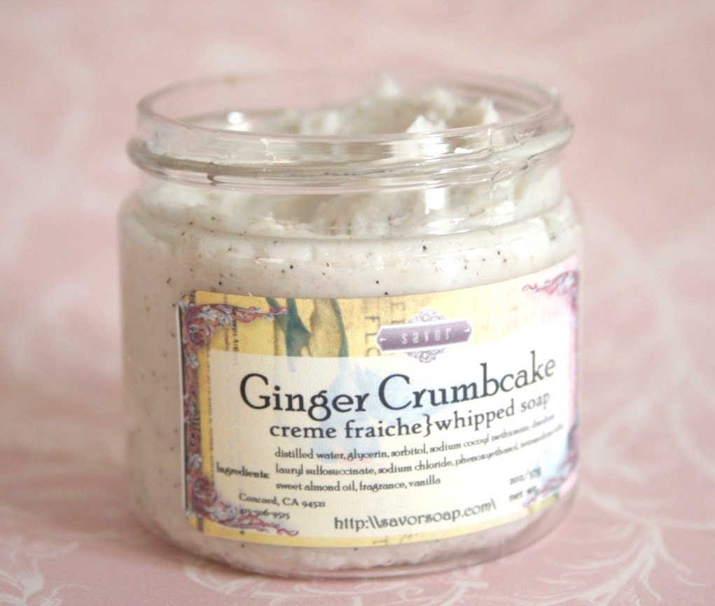 Ginger Crumb Cake 2 oz Vanilla Scrub Creme Fraiche Trial Sample Size