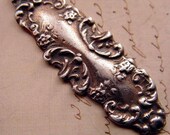 SALE - Floral Bar Connector Pewter Emblem