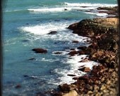 Coastal Seascape Photograph - Black Point - 8x8 Print