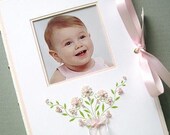 Personalized Baby Photo Album - Baby Girl or Boy Flowers Keepsake