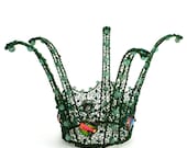 LIQUIDATION SALE Diantha No.2 Emerald and Crystal Mini-Crown