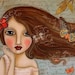 BOGO Art Print SALE -- Girl Art Print. Girl and Butterfly Art, Whimsical Nature Art, 10 inch x 10 inch PRINT by AutumnArt on Etsy