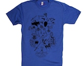 LOYALTY and BLOOD - Mens Many Evils Tee in Heather Blue
