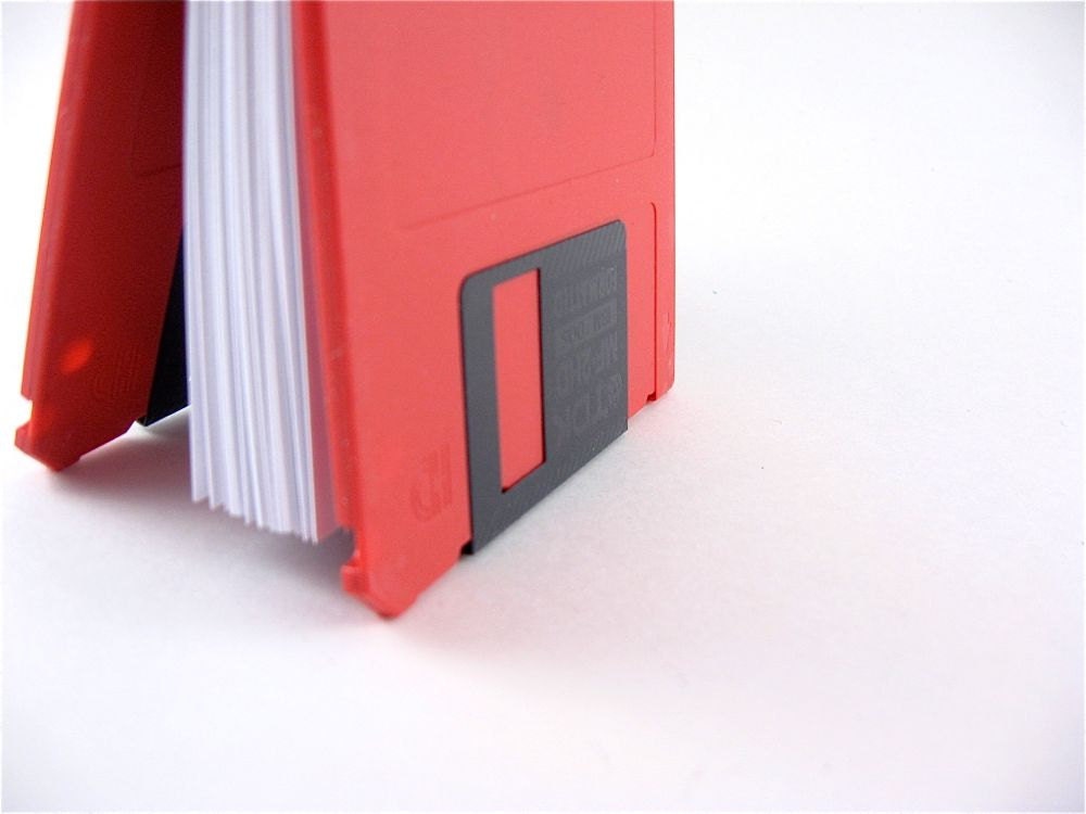 Red Floppy Disk Mini Notebook