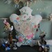 Madeline - Vintage Doily Burlap and Garden Flower Fabric Shabby Chic Jewelry Dress Form Style Display OOAK FunkyJunkyArt
