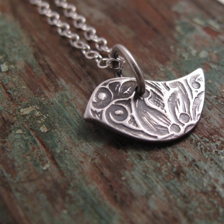 Little Bird Necklace petite sterling silver peace dove necklace