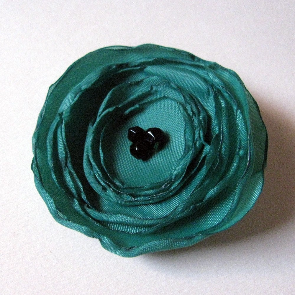 Poppy Pin Brooch Fabric - Teal