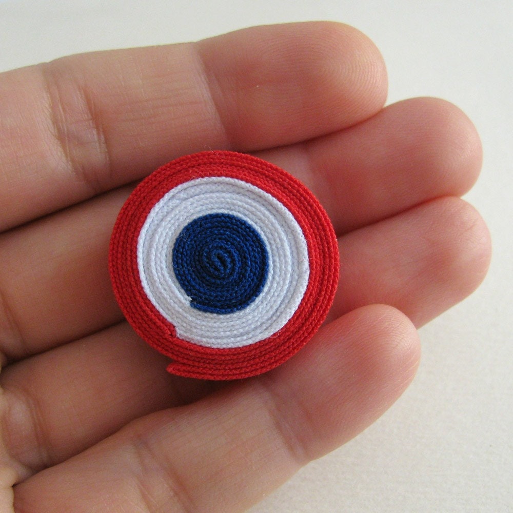 Custom Patriotic Rolled Ribbon Rosette