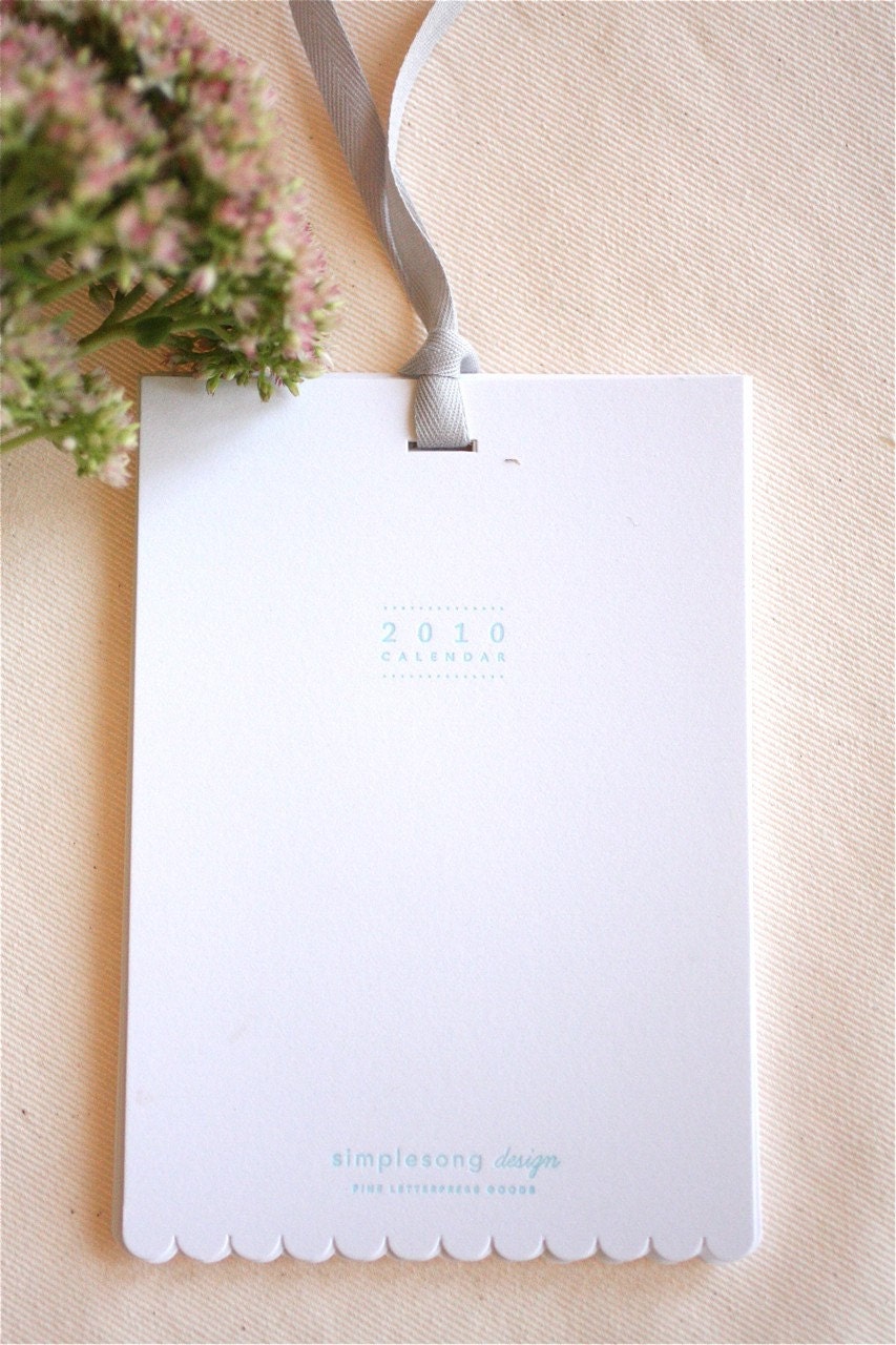 2010 limited edition letterpress calendar