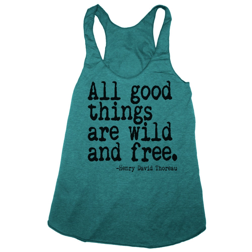 ALL GOOD THINGS are Wild and Free american apparel Tri-Blend Racerback Tank Top S M L (evergreen)