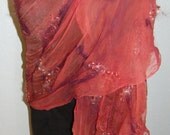 Nuno Felting a Shawl Pattern