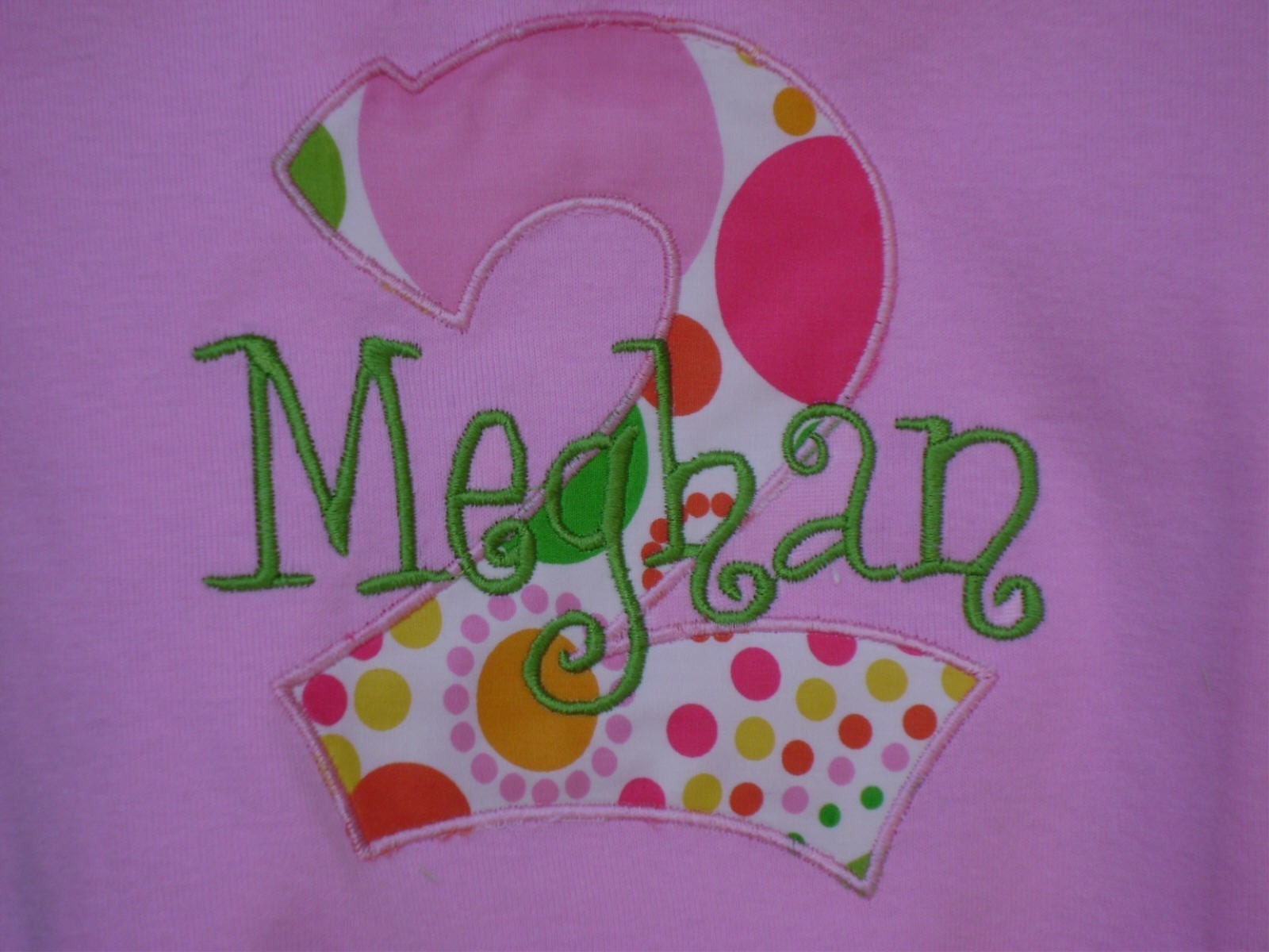 Personalized Appliqued Monogram Birthday Tee-Custom Made Sizes 3 mos-Youth 12
