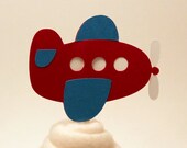 Airplane Cupcake Toppers (Set of 24)-- Custom Colors Available