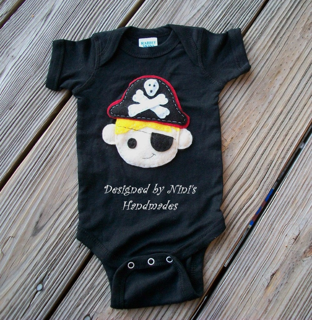 PIRATE Onesie - Pirate Birthday Party, childrens clothing, pirate bodysuit, Pirate Hat, Skull,  boys clothing