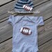 FOOTBALL Hat and Onesie Baby hat and bodysuit, Baby hat, beanie, football applique, sports, athletic, boys accessories, childrens clothing