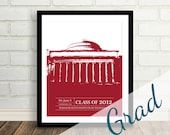 Graduation Gift - Gift for Grad - Use your University or College - 8x10 / School Colors - Father's Day Alumni